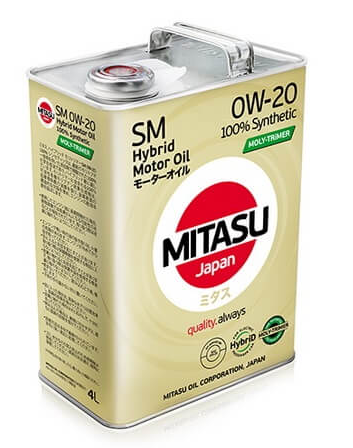MJ-M02 MITASU MOLY-TRIMER SM 0W20 ILSAC GF-4  HYBRID (5L) синтет. мотор.масло для бенз.дв. Япония.