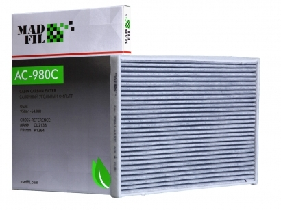Фильтр салона MADFIL AC-980С угольный