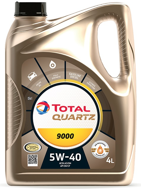 Масло моторное Total Quartz 9000 5W40 синтетическое 4л. 10950501 (3шт/уп)