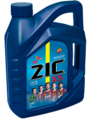 Масло моторное ZIC X5 5W30 SP полусинтетическое 4л.