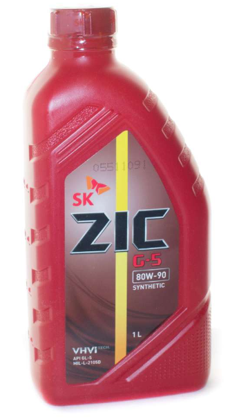 Масло трансмиссионное ZIC G-5 80W-90 GL-5 МКПП синтетическое 1л.