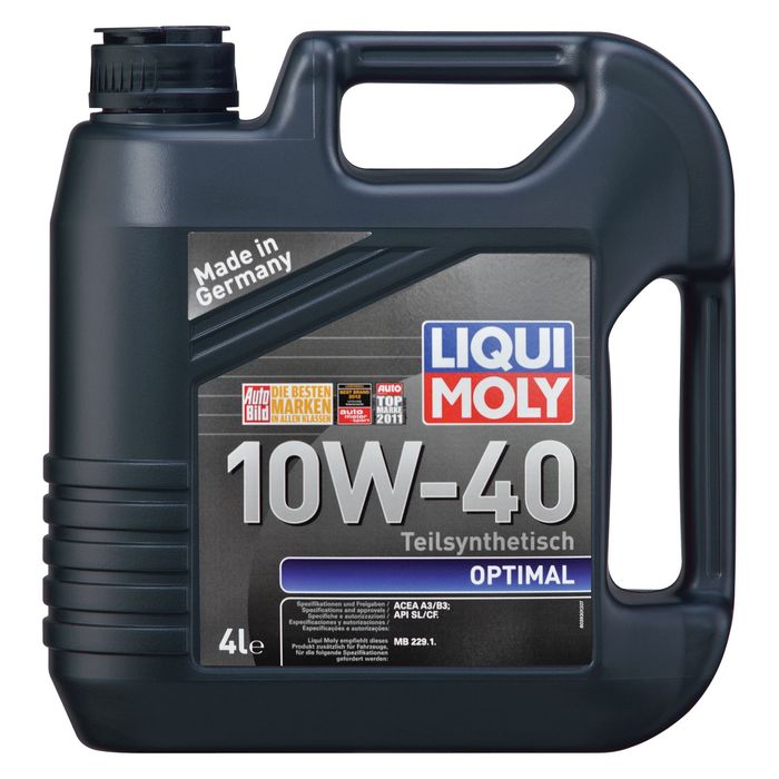 Масло моторное LIQUIMOLY Optimal 10W40 CF/SL A3/B3 полусинтетическое 4л.