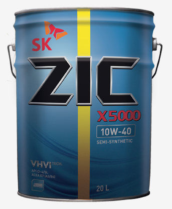 Масло моторное ZIC X5000 10W40 CI полусинтетическое 20л.