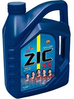 Масло моторное ZIC X5 10W40 SP полусинтетическое 4л.