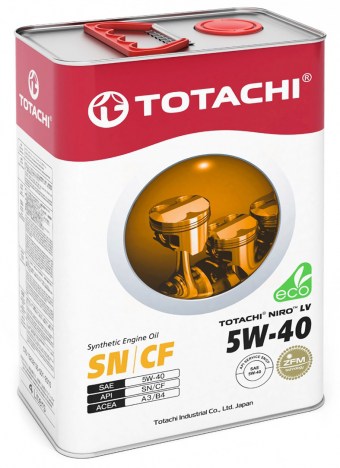 Масло моторное TOTACHI NIRO LV SN/CF 5W-40 синтетическое 4л.