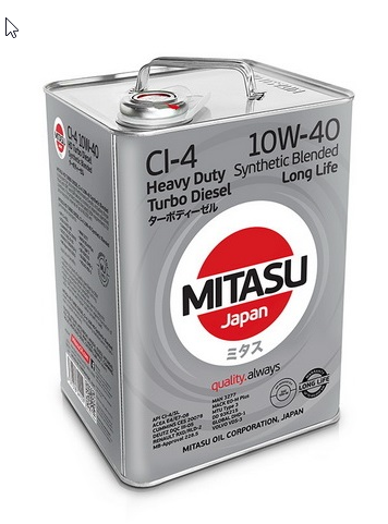 MJ223 MITASU HEAVY  DUTY DIEZEL Cl-4 10W40  (6L)  п/синтетическое для дизельных .дв.(1/4) Япония.