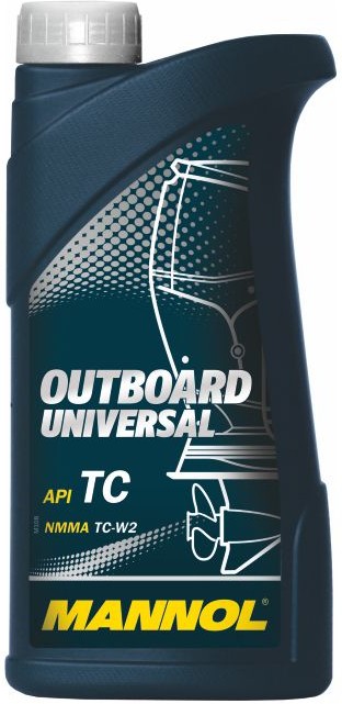 Масло моторное MANNOL OUTBOARD Universal для лодок TC-W2, 1л минерал 7208