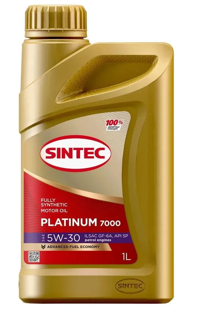 Масло моторное SINTEC PLATINUM 7000 5W-30 GF-6A SP синтетическое 1л.