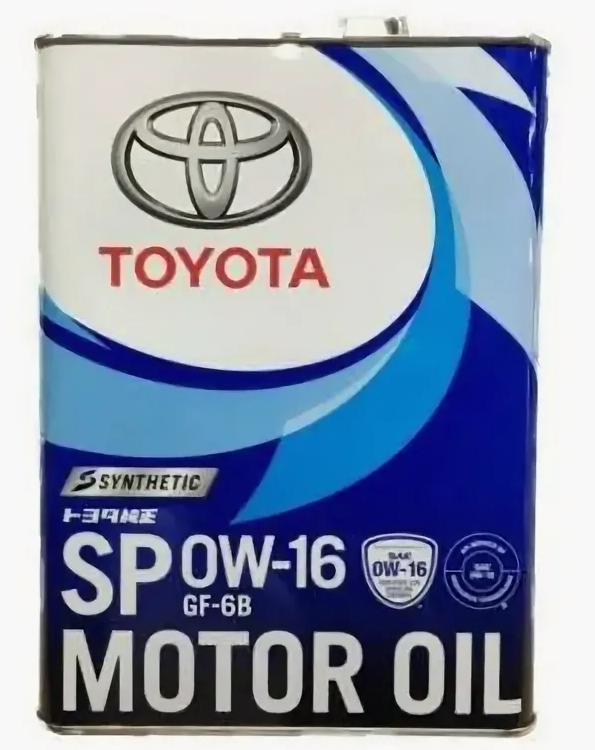 Масло моторное TOYOTA Motor Oil SP 0W16 GF-6B синтетическое 4л. Япония. 