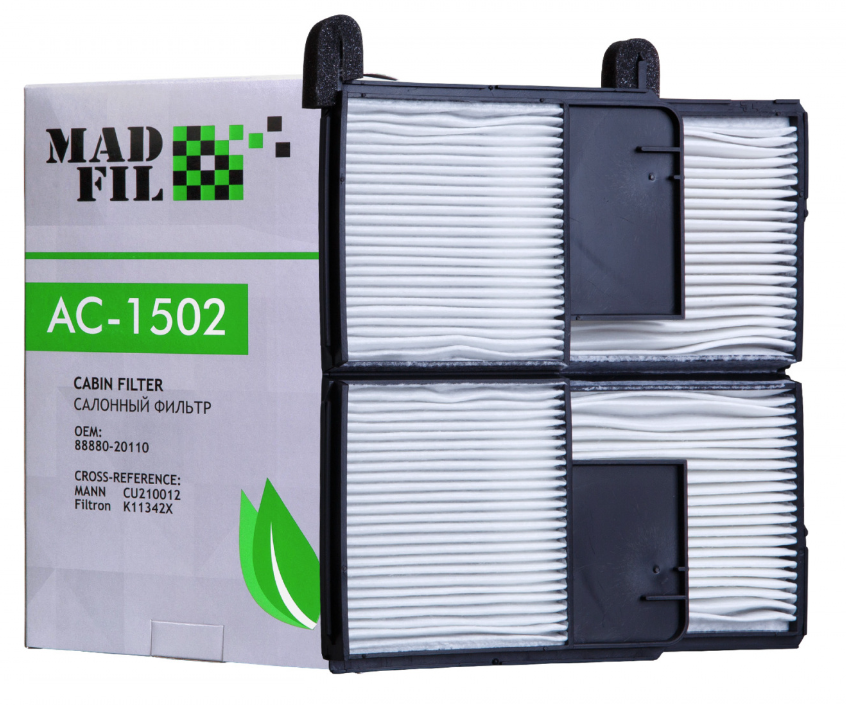 Фильтр салона MADFIL AC-1502 SET TOYOTA (88880-20110) LAC-124 Ipsum, Corona Premio