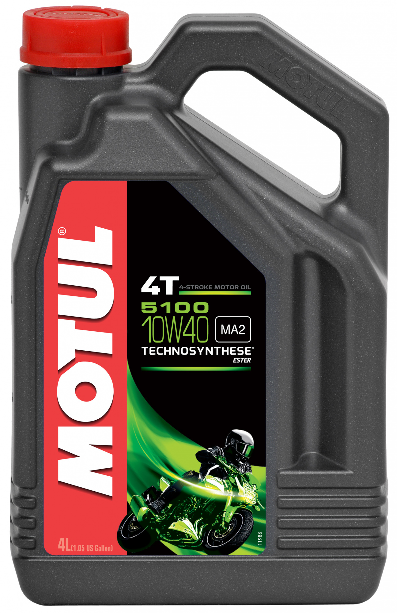 Масло моторное MOTUL 4-Takt Мото 5100 10W40 Technosynt/Ester 4л (112125, 104068)