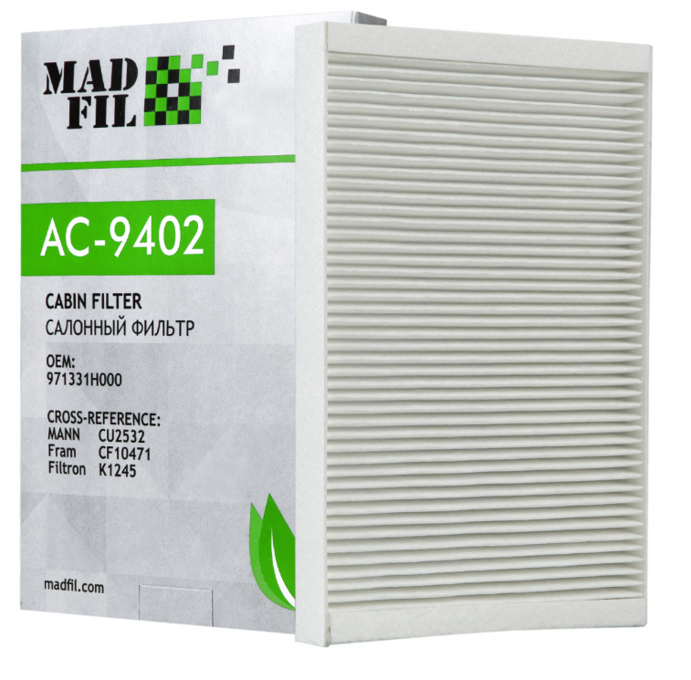 Фильтр салона MADFIL AC-9402 KIA(9713313H000)