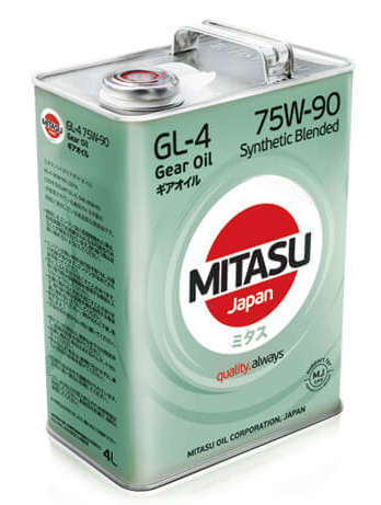 MJ443 Масло трансмиссионное MITASU GEAR OIL  GL-4  75W90  (4L) п/синтетическое(1/6) Япония.