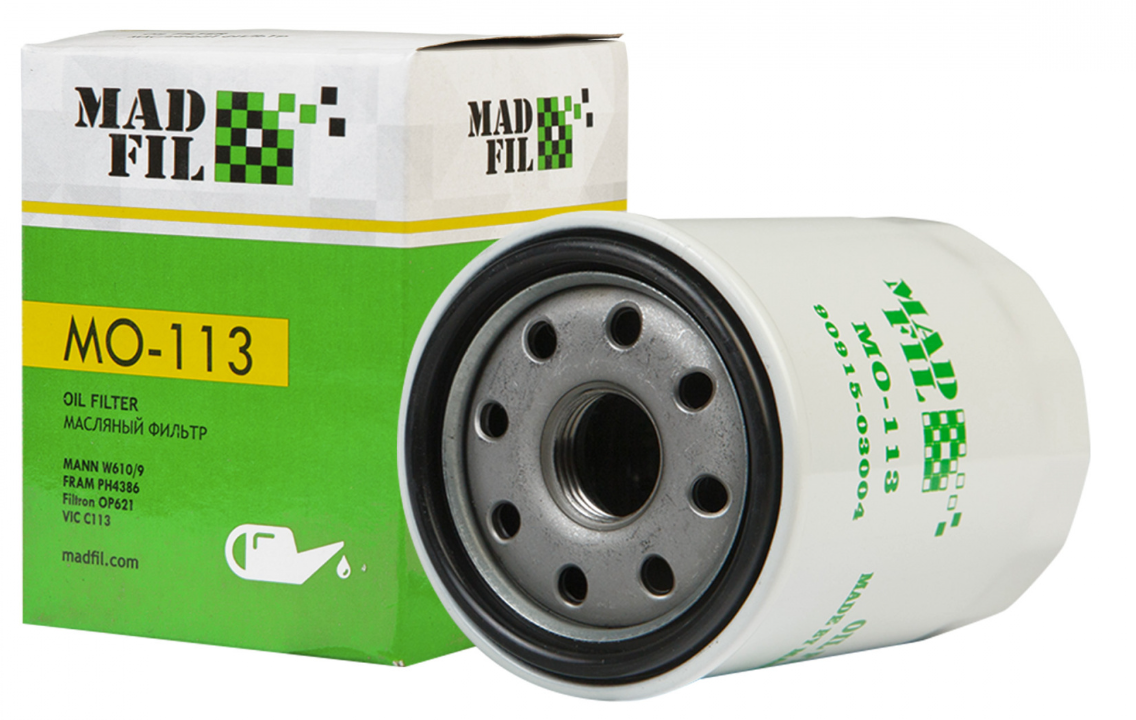 Фильтр масляный MADFIL MO-113 TOYOTA (90915-03004)