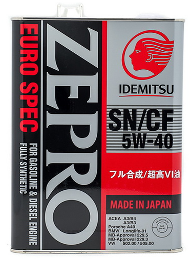 Масло моторное ID ZEPRO EURO  SPEC F-S SP A3/B4 5w40 синтетическое 4л.