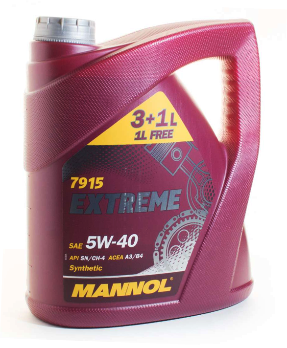 Масло моторное MANNOL Extreme API SN/CH-4 A3/B4 5W40 синтетическое 4л.