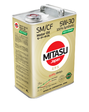 MJ-M11 MITASU MOLY-TRIMER SM 5W30 ILSAC GF-4 (4L) синтет. мотор.масло для бенз.дв.(1/6) Япония.