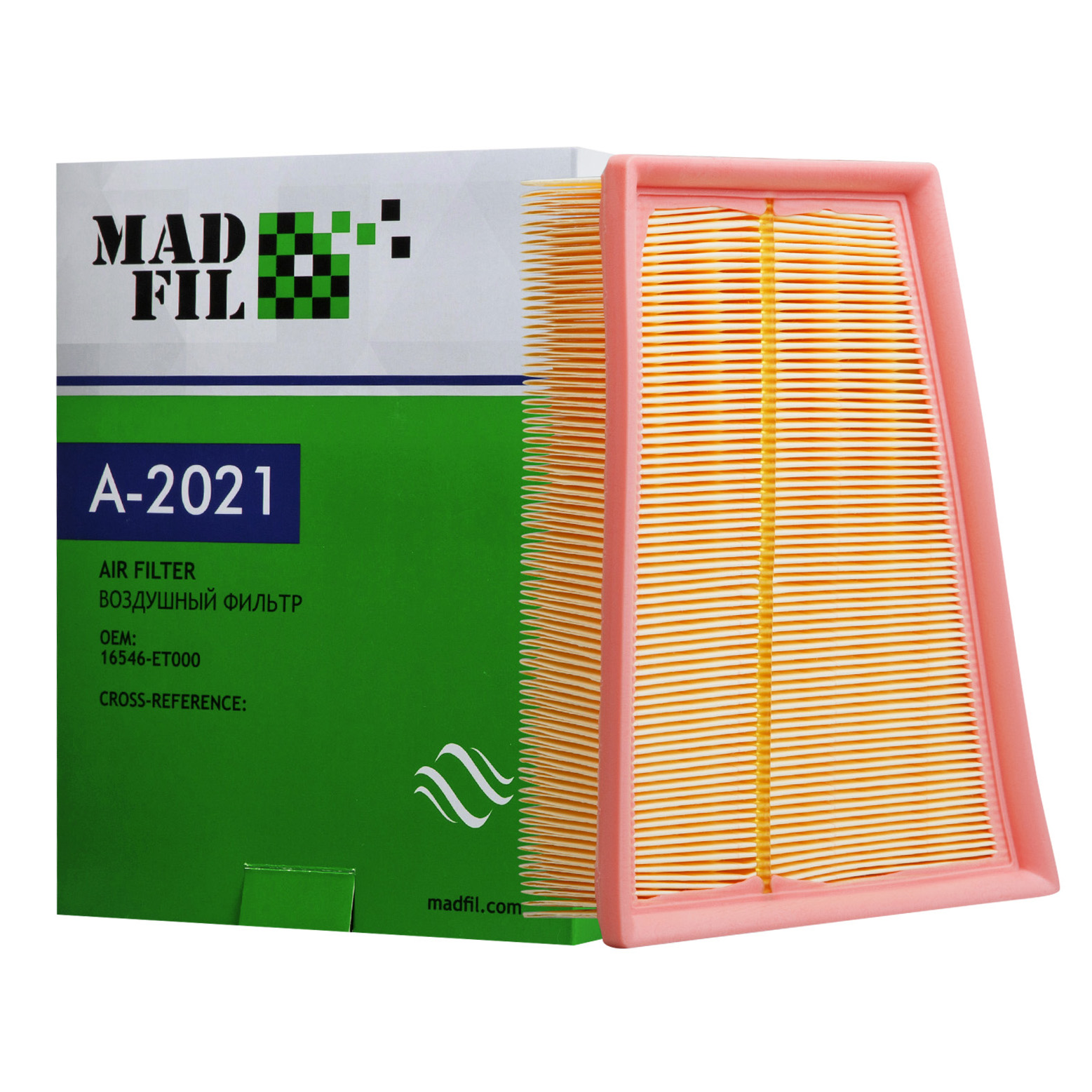 Фильтр воздушный MADFIL A-2021 RENAULT (A4150940304,16 54 628 62R)