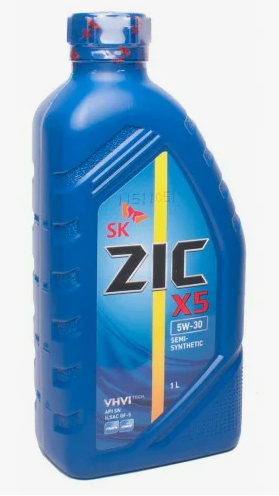 Масло моторное ZIC X5 5W30 SP полусинтетическое 1л.