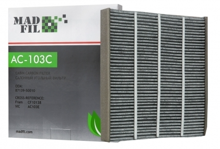Фильтр салона MADFIL AC-103C угольный