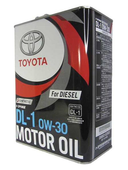 Масло моторное TOYOTA DIESEL OIL DL-1 0W30 cинтетическое 4л. Япония. 