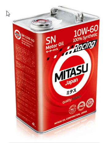 MJ116 MITASU RACING SN 10w60  (4L) синтетическое мотор.масло для бензинз.дв.(1/6) Япония.