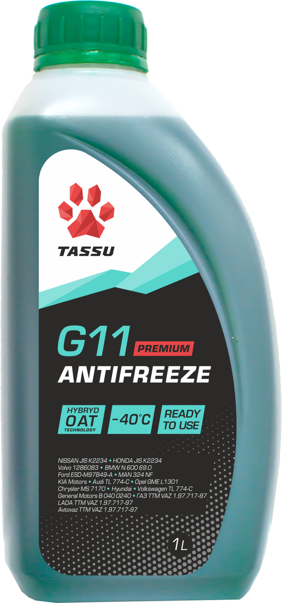 TASSU ANTIFREEZE Green G11 -40C   1л 