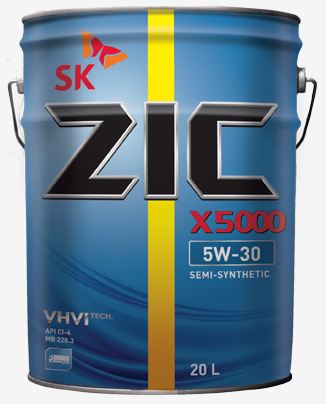 Масло моторное ZIC X5000 5W30 CI-4 полисинтетическое 20л.