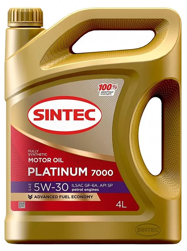 Масло моторное SINTEC PLATINUM 7000 5W-30 GF-6A SP синтетическое 4л.
