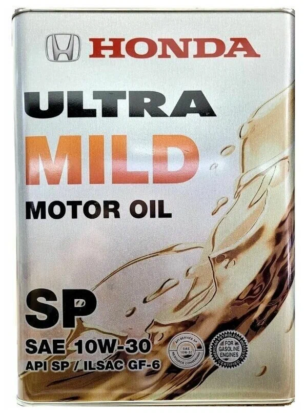 Масло моторное Honda ULTRA MILD 10W30 SP полусинтетическое 4л.(NEW) Япония.