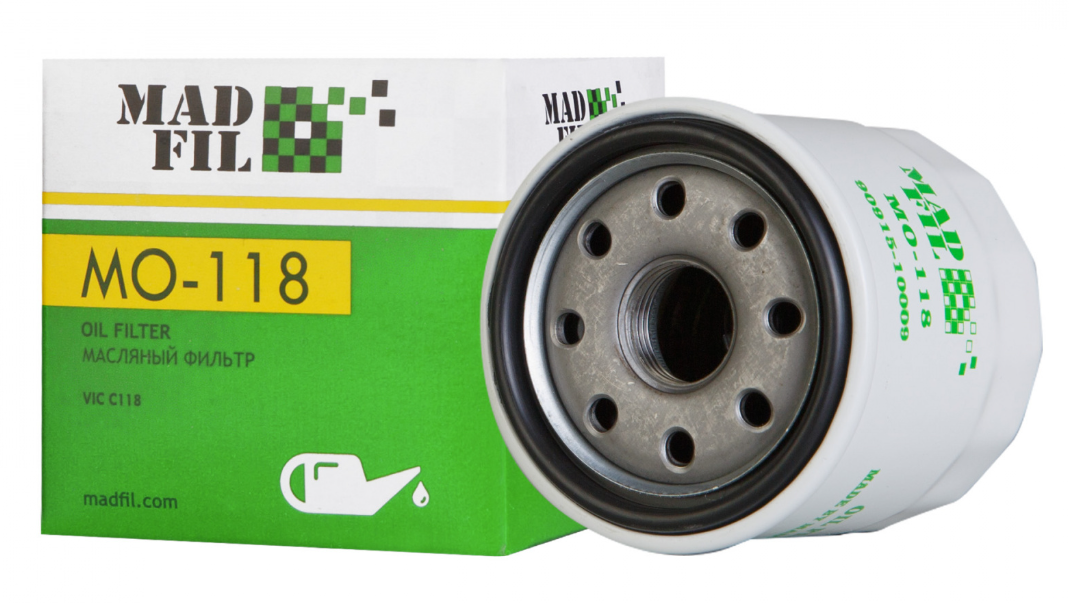 Фильтр масляный MADFIL MO-118 TOYOTA (90915-10009)