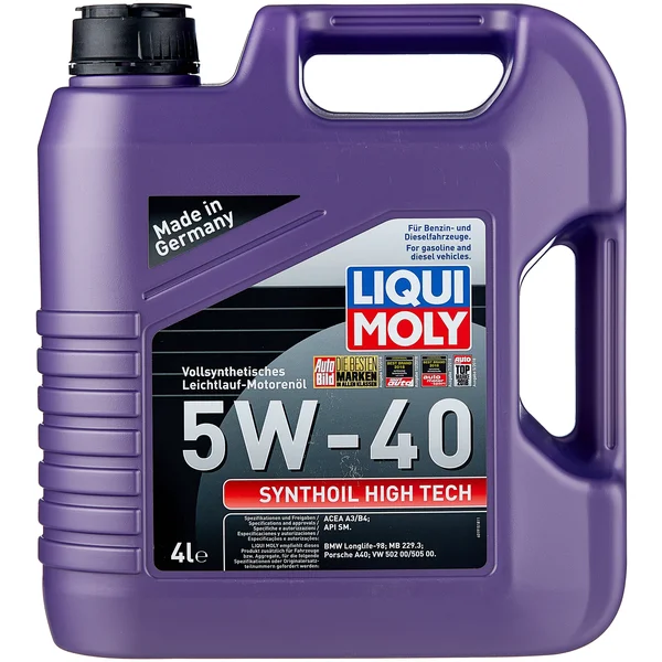 Масло моторное LIQUIMOLY SYNTHOIL HIGH TECH 5W40 синтетическое 4л. 1915