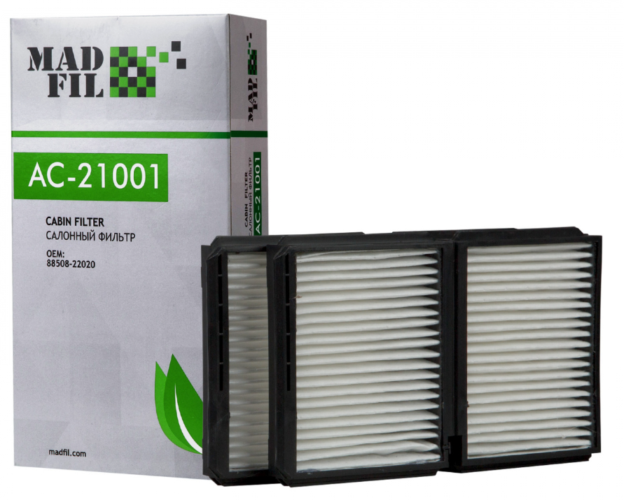 Фильтр салона MADFIL AC-21001 SET TOYOTA (88508-22020)