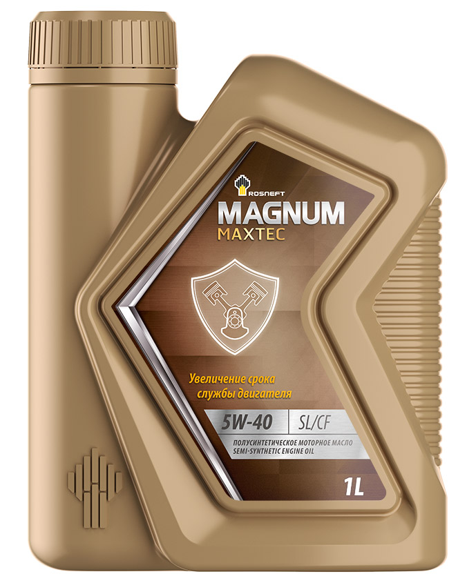 Масло моторное Роснефть Magnum Maxtec 5W40 SL/CF полусинтетическое 1л. 