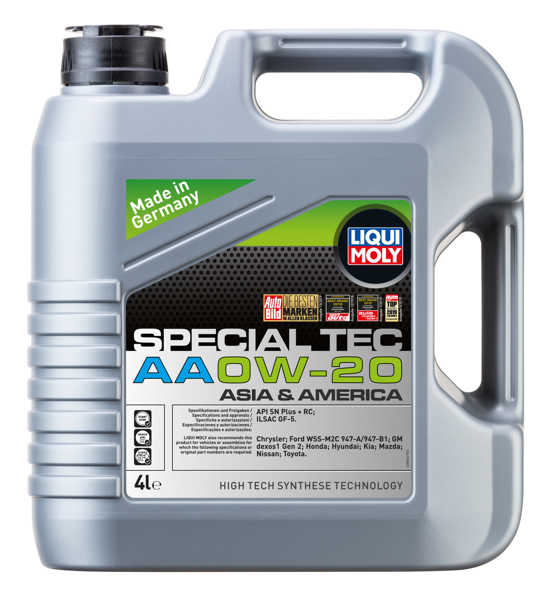 Масло моторное LIQUIMOL HC Special Tec AA 0W20 SP  GF-6A синтетическое 4л. 