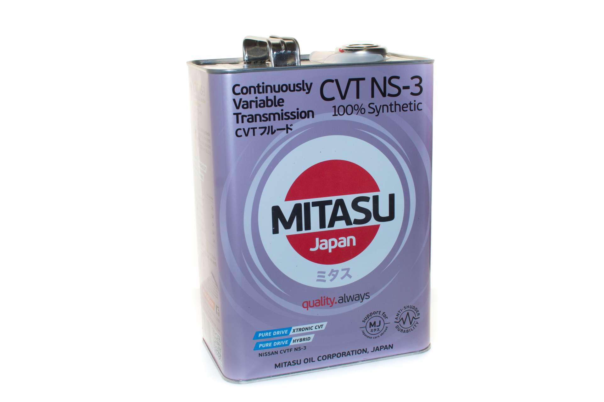 MJ313  Жидкость для АКПП MITASU NS-3  CVT FLUID (4L) 100% синтет. (1/6) Япония.